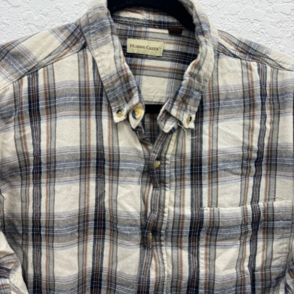 Hobbs Creek Men's 2XL Plaid Flannel Button Down Shirt Long‎ Sleeve Casual
